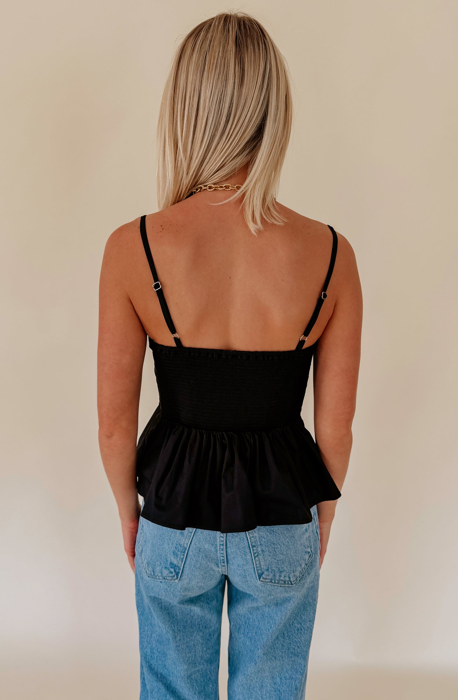 PLEATS TO MEET YOU POPLIN BLEND TANK