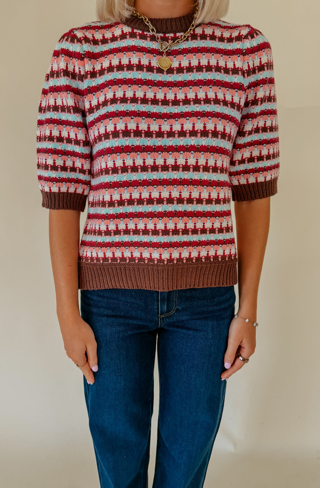 MIXED UP SWEATER TEE