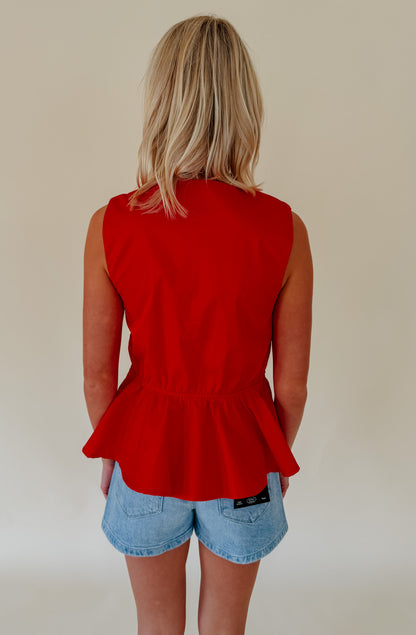 RILEY TIE FRONT BLOUSE