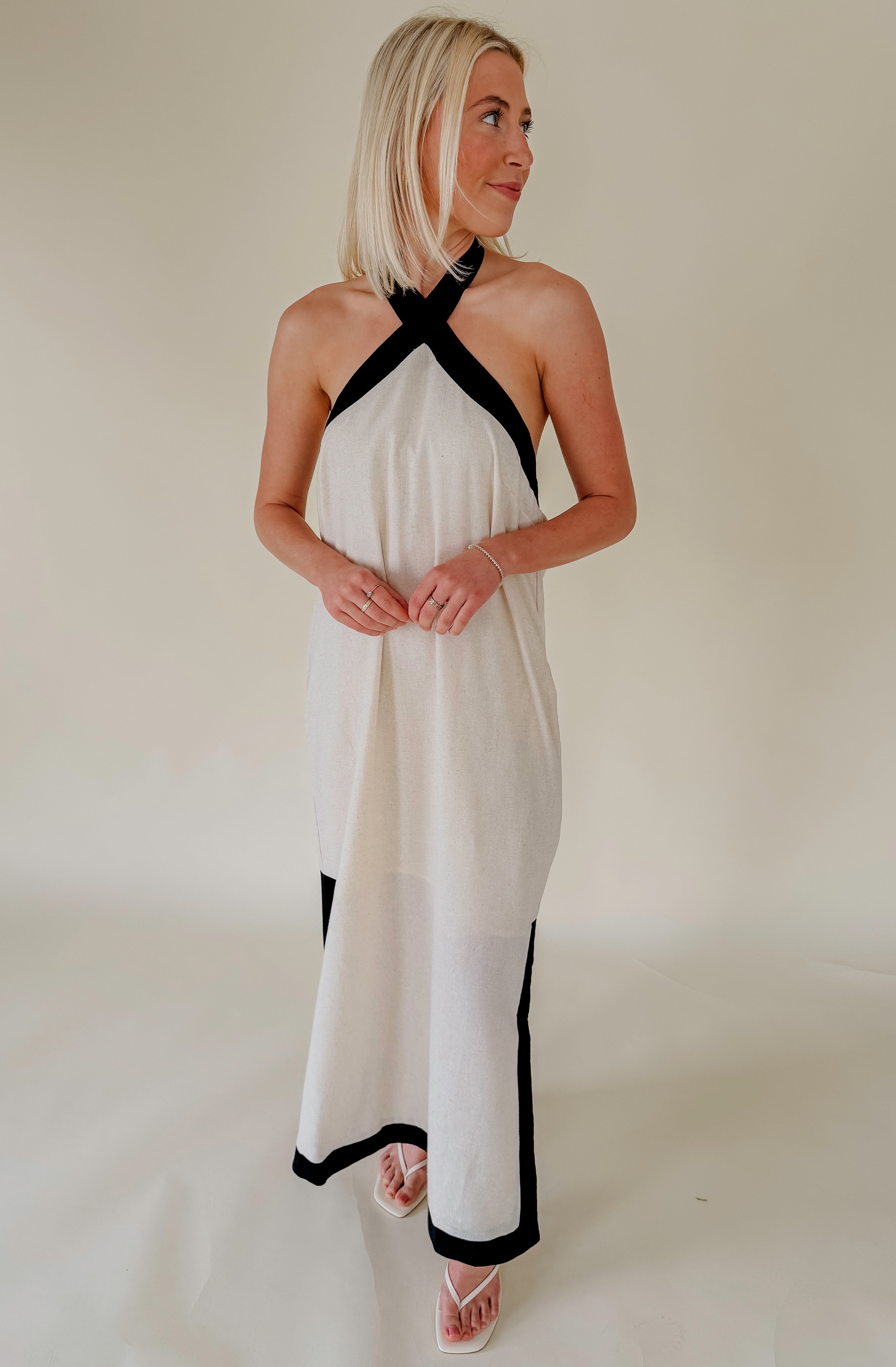 PUT A HALT TO IT MIDI DRESS