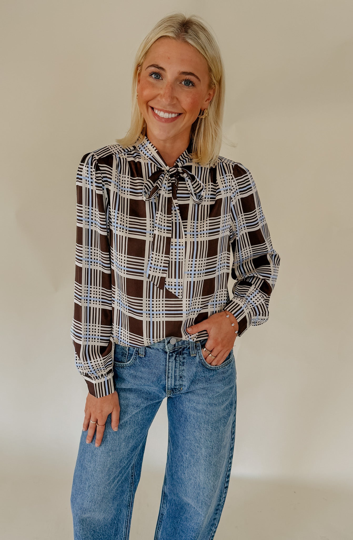 THE BAILEY TIE FRONT BLOUSE