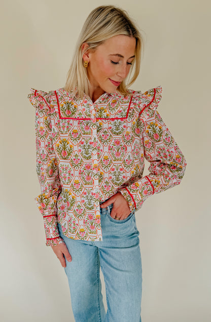 COLOR ME SPRING FLORAL BLOUSE