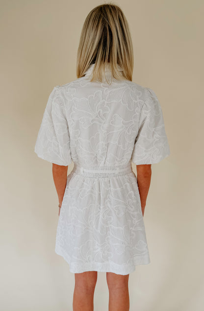 THE LANIE EMBROIDERED MINI DRESS