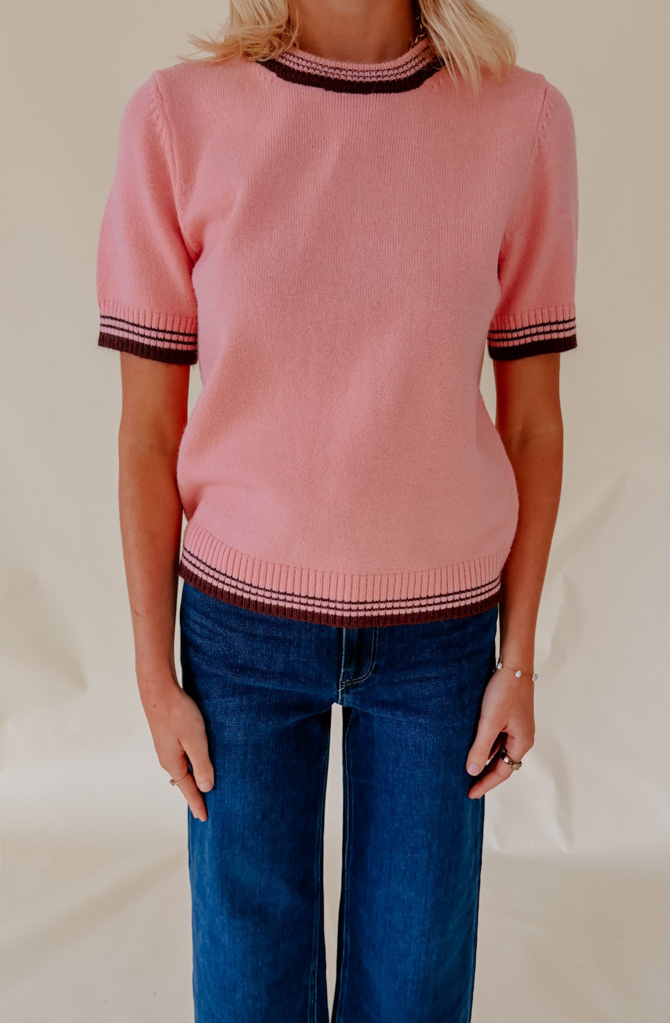 THE POPPY CONTRAST SWEATER TEE