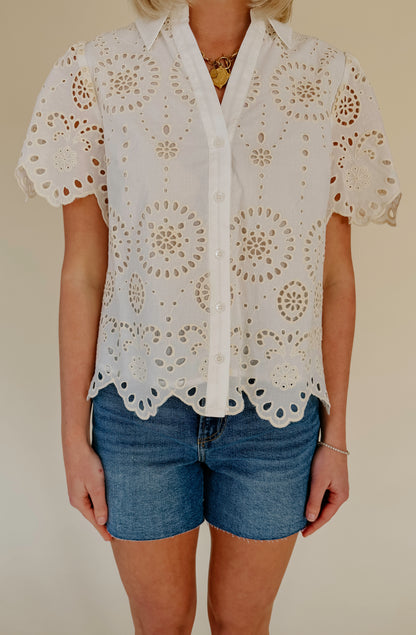 THE LACY EMBROIDERED BLOUSE