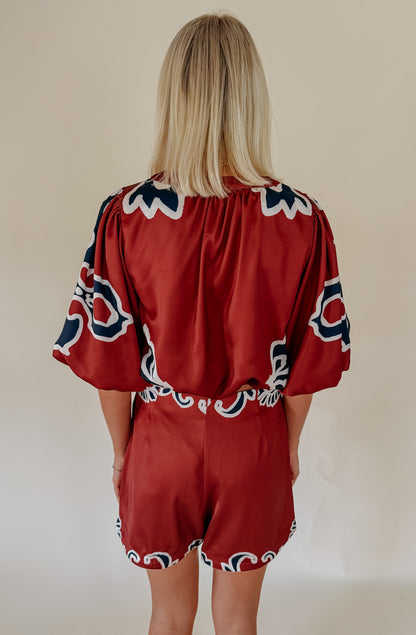 CIEBON MARCIELLE CROPPED BLOUSE