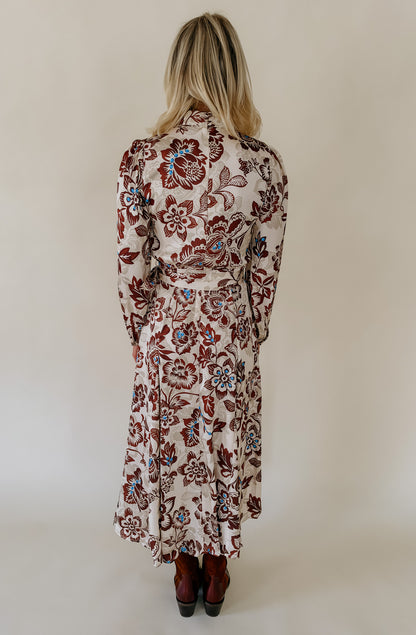 CHANGING SEASONS FLORAL MIDI DRESS