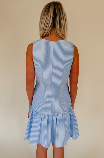 EASY GOING STRIPED MINI DRESS