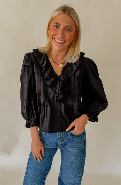TAKE TIME RUFFLE BLOUSE