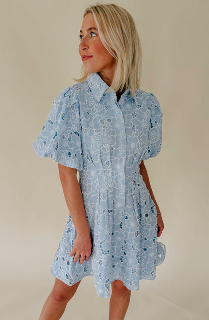 THE BEATRICE LACE DETAILED MINI DRESS