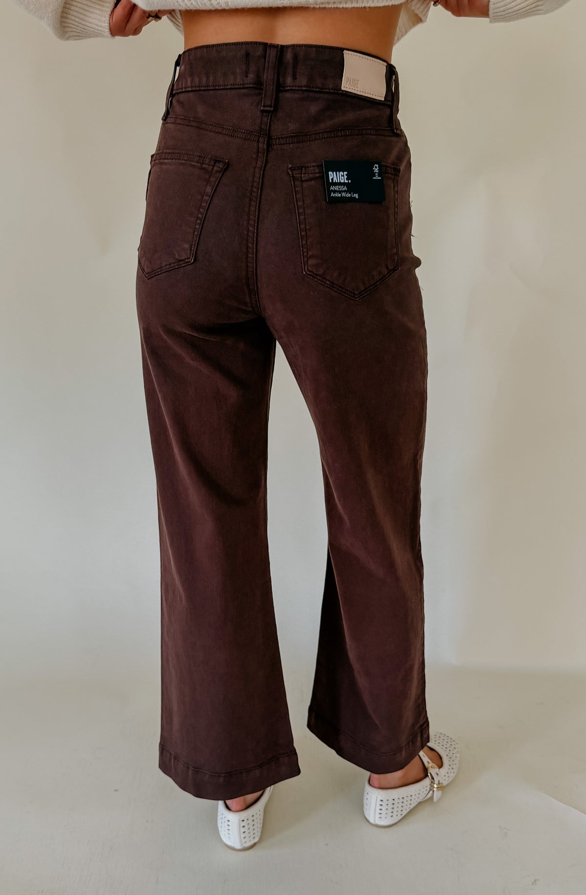 PAIGE ANESSA WIDE LEG IN RICH CHOCOLATE