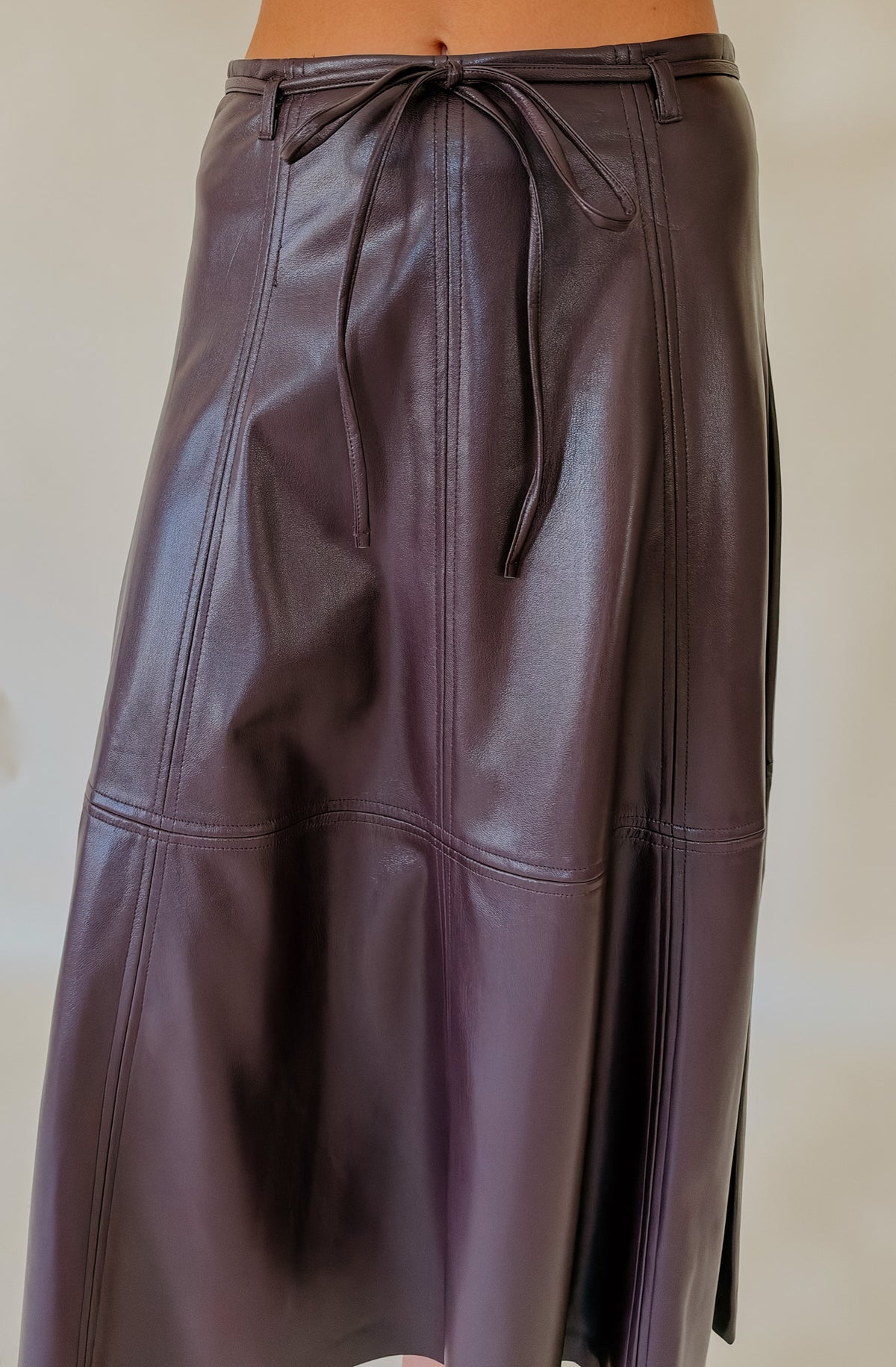 FRNCH MOKPO FAUX LEATHER SKIRT