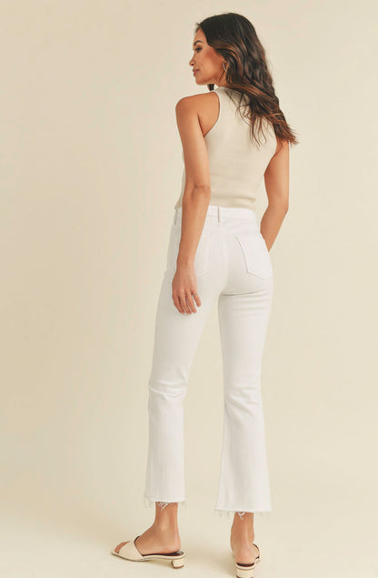 JUST BLACK CROP FLARE DENIM