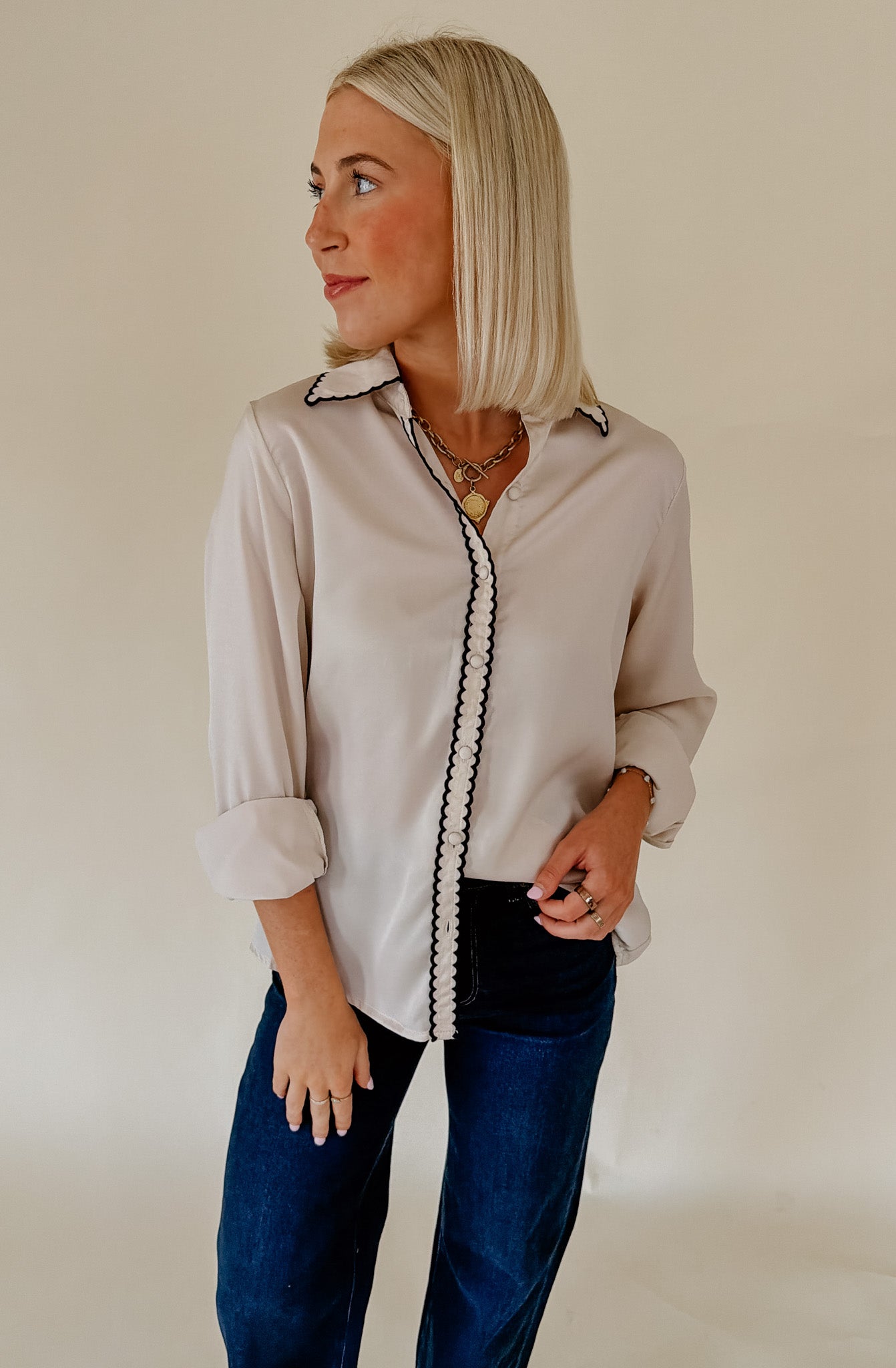 NIGHT CAP BUTTONED BLOUSE