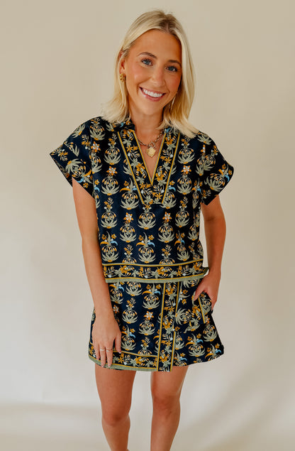 MIXED BLOOMS SKORT
