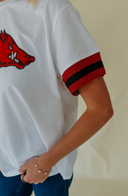 ARKANSAS SPARKLE LOGO TEE