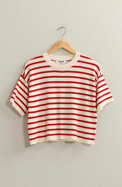 THE NIKKI STRIPED RELAXED TEE