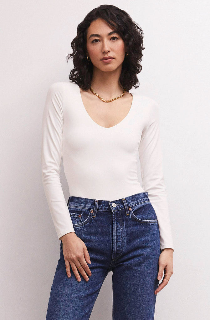 Z SUPPLY SO SMOOTH V-NECK BODYSUIT