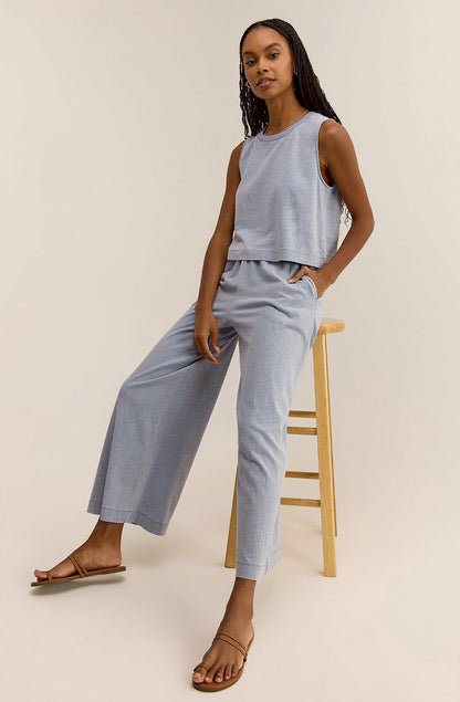 Z SUPPLY SLOANE JERSEY DENIM MUSCLE TOP
