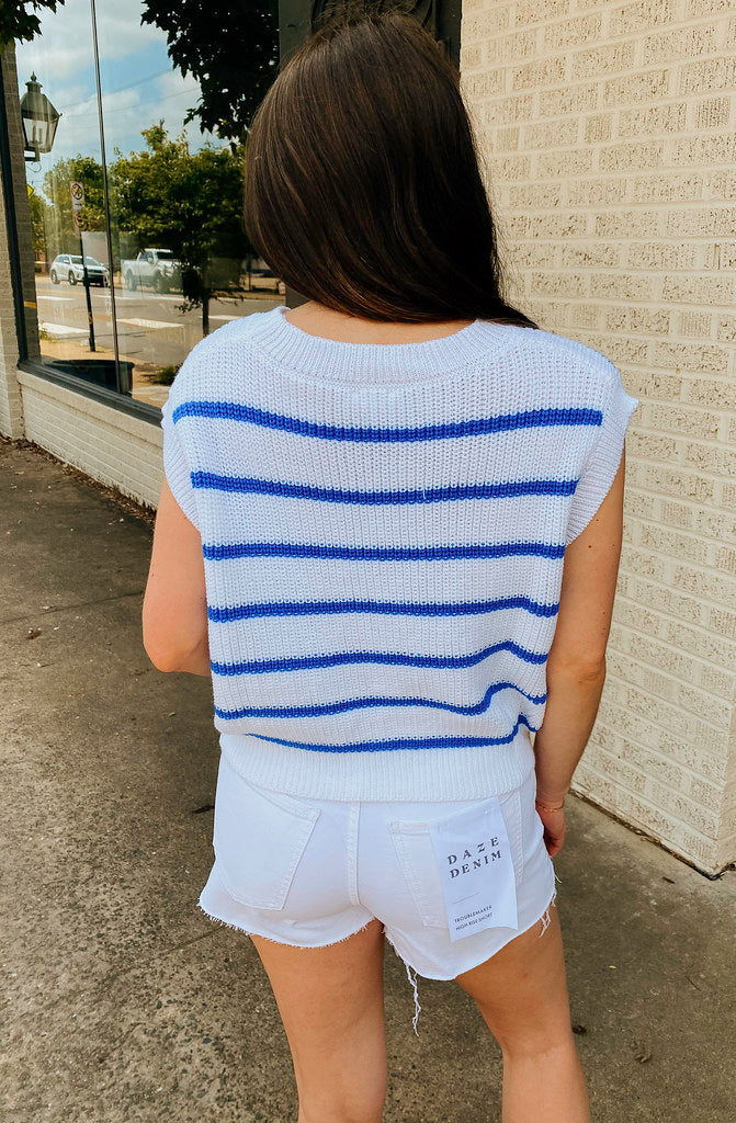 THE BAILEY STRIPED SWEATER TANK
