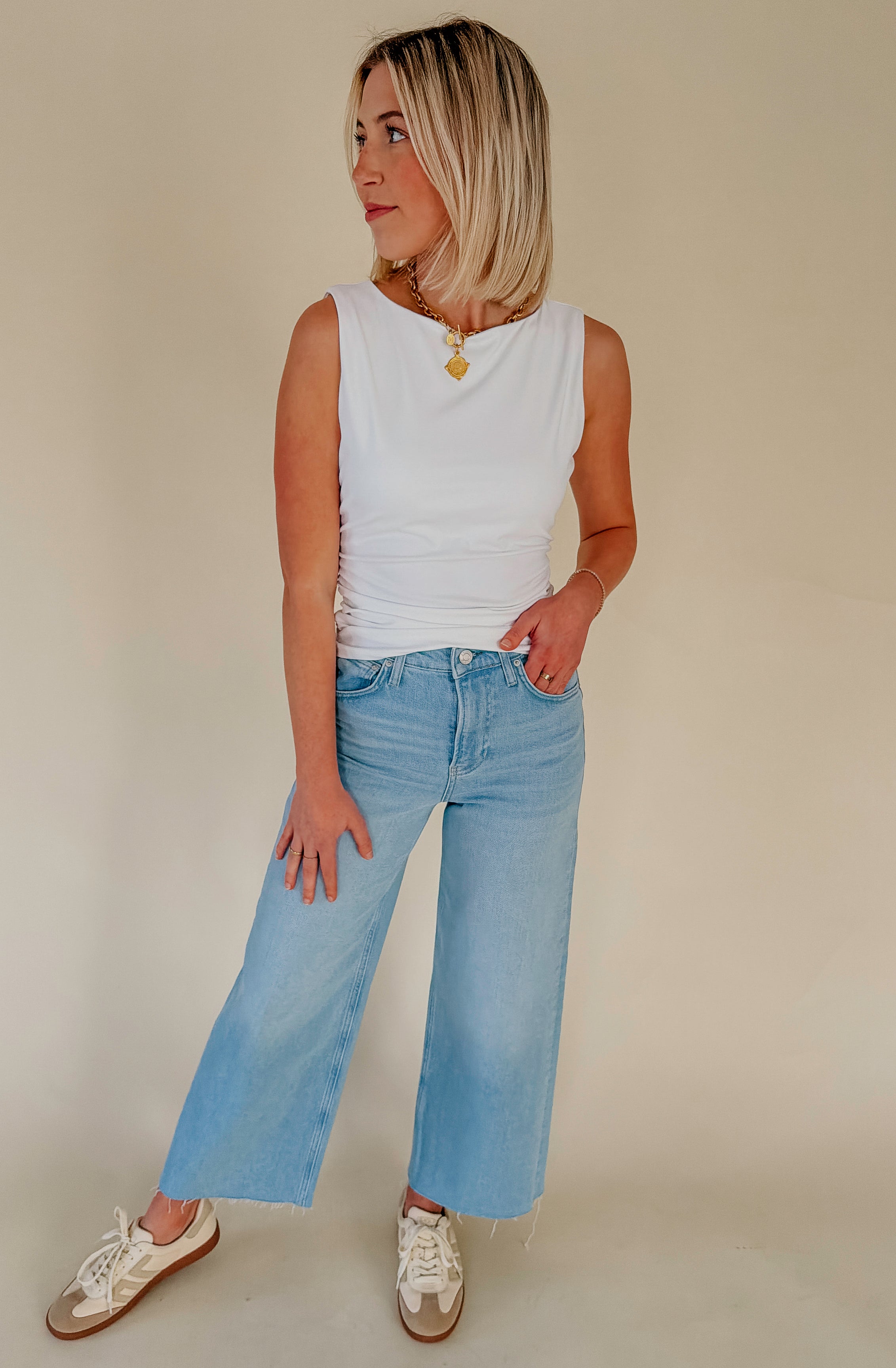 Z SUPPLY NOVA CROP HIGH RISE WIDE LEG DENIM – E.Leigh's