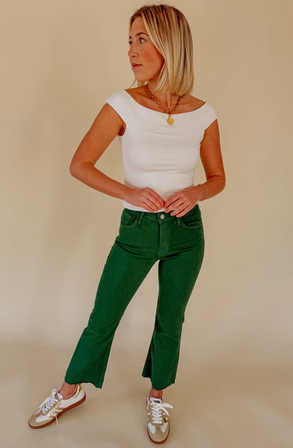 JUST BLACK CROP FLARE DENIM