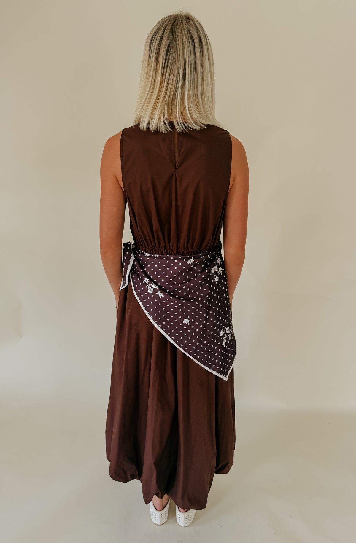 DOUBLED UP BANDANA MIDI DRESS