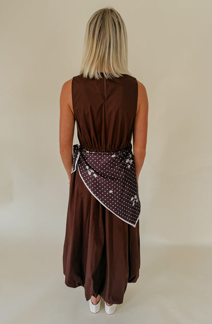 DOUBLED UP BANDANA MIDI DRESS