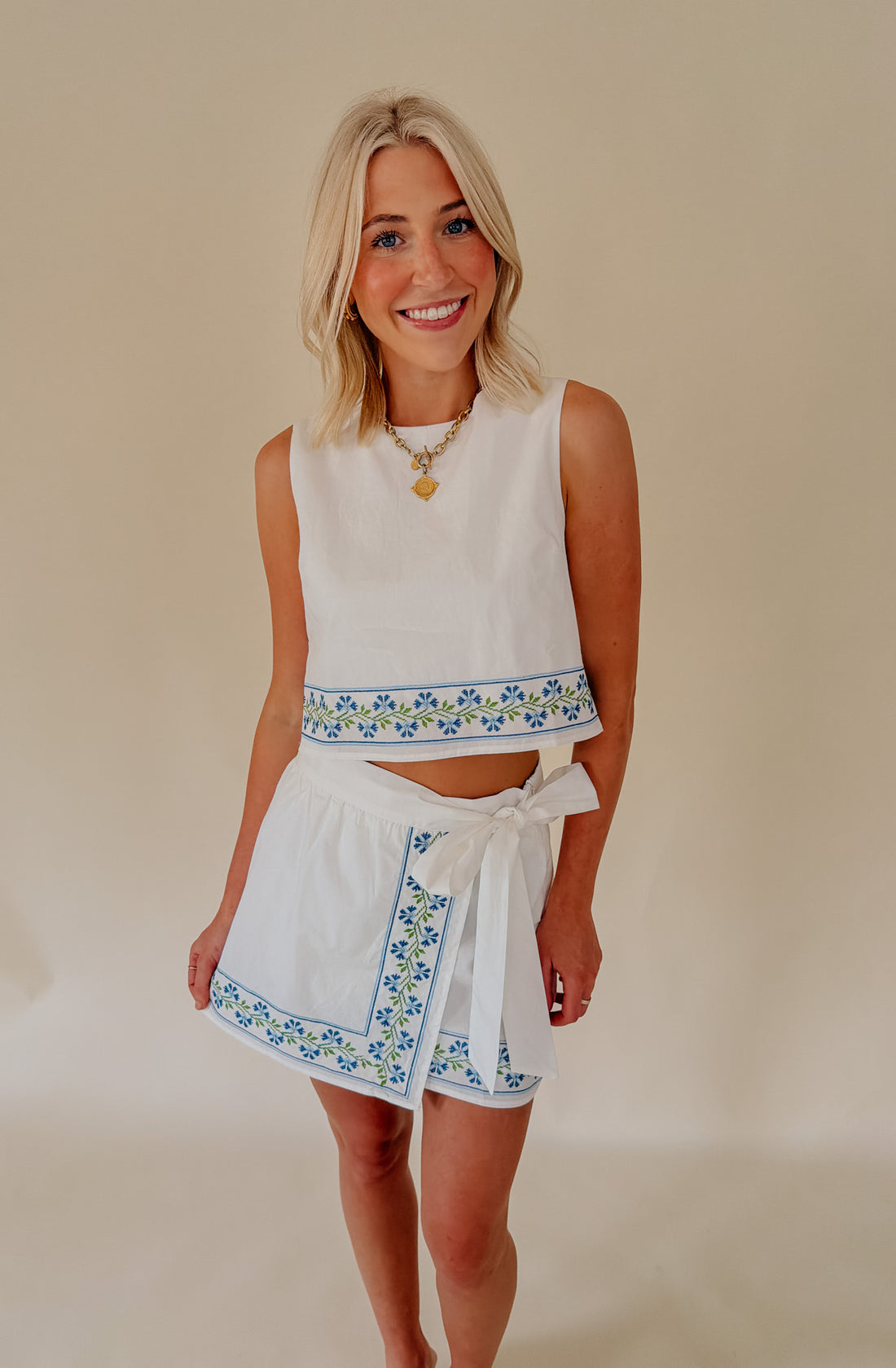 THE CAMILLE EMBROIDERED SKIRT