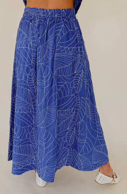THE BALI EMBROIDERED MIDI SKIRT