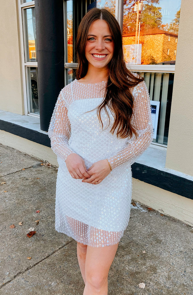 Sequin clearance mesh dress