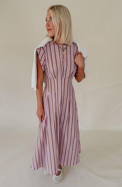 THE ONE OF A KIND POPLIN BLEND MIDI DRESS