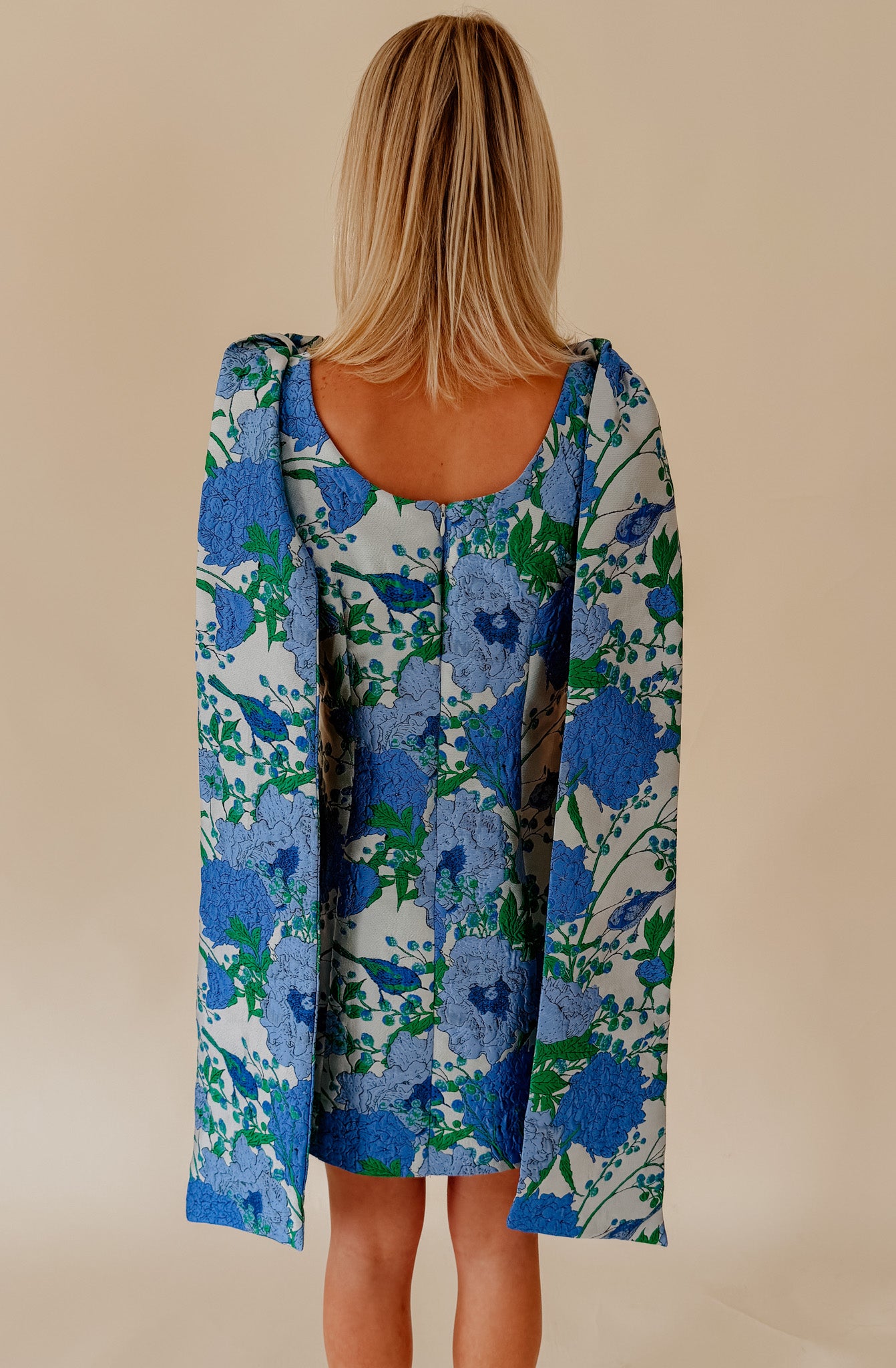 WILLOW FLORAL BOW DETAIL MINI DRESS