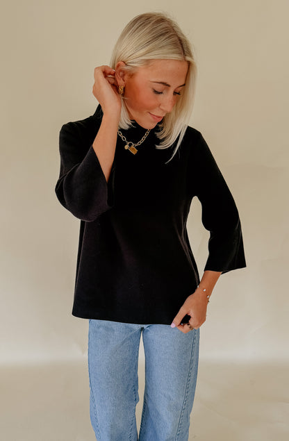 YOUR NUMBER ONE MOCK NECK SWEATER