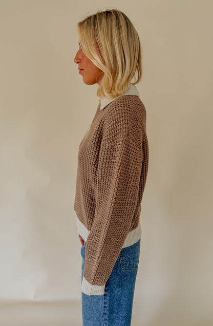HERE ON THE REGULAR COLLARED SWEATER