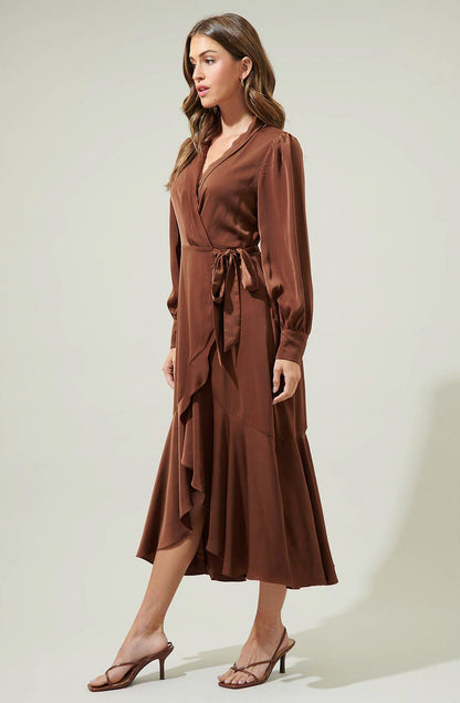 OPHELIA WRAP MIDI DRESS