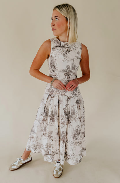 SPRING AHEAD FLORAL MIDI SKIRT