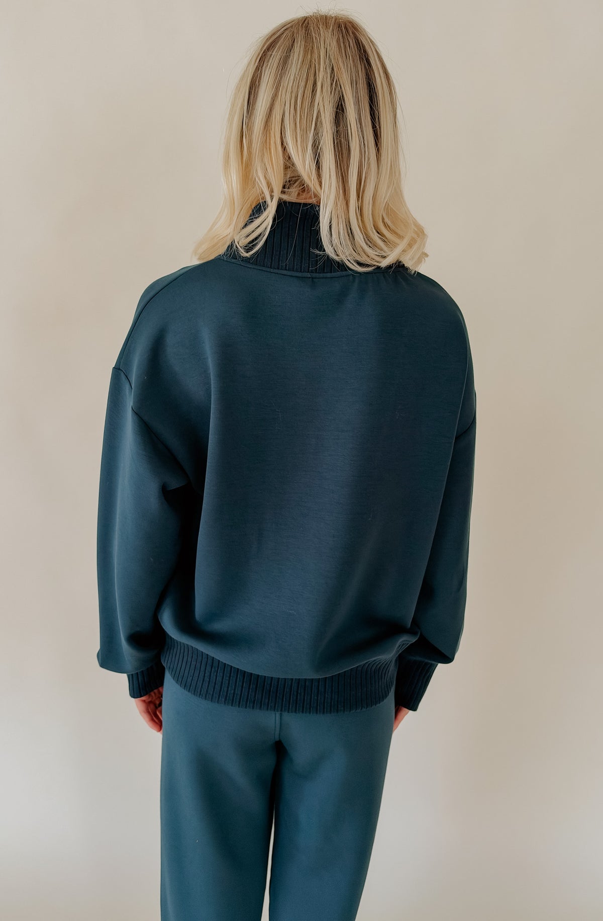 LIGHT AS AIR MODAL RIB QUARTER ZIP JACKET