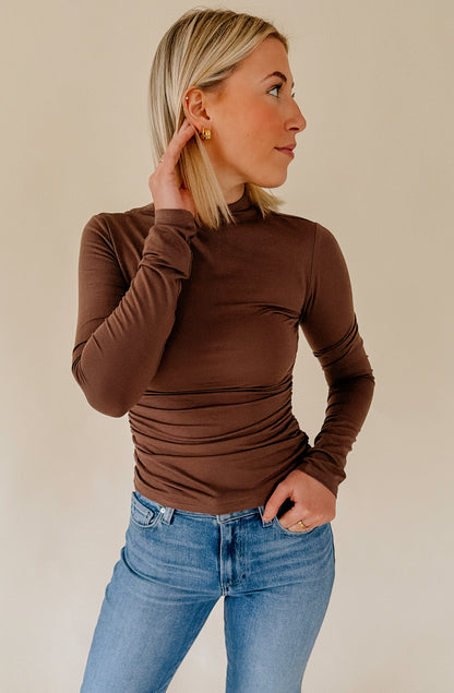 THE ROSE MOCK NECK BASIC TOP
