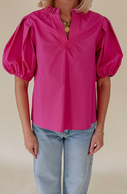THE LILLIAN POPLIN BLEND BLOUSE