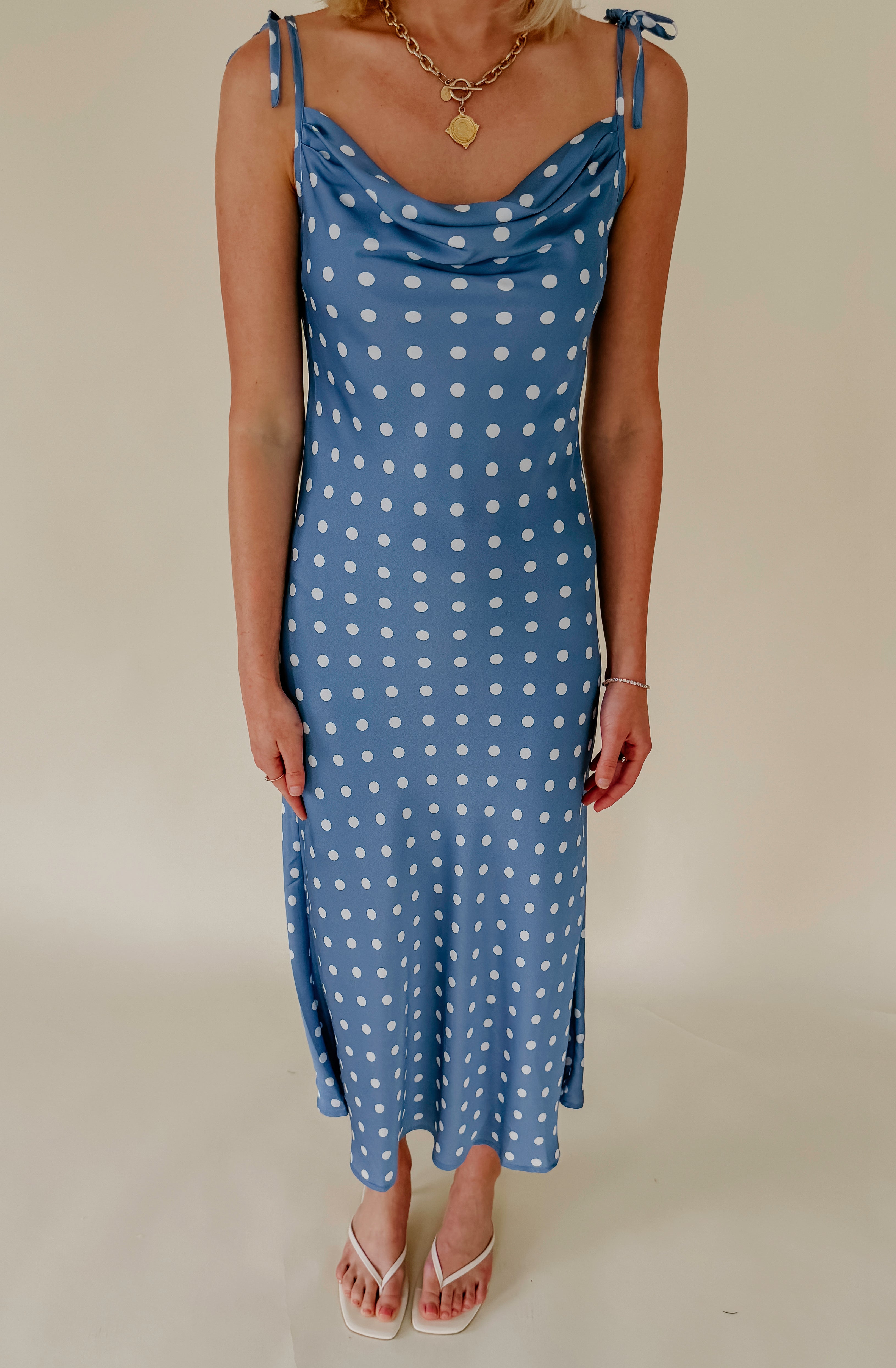 THE MADY POLKA DOT MIDI DRESS
