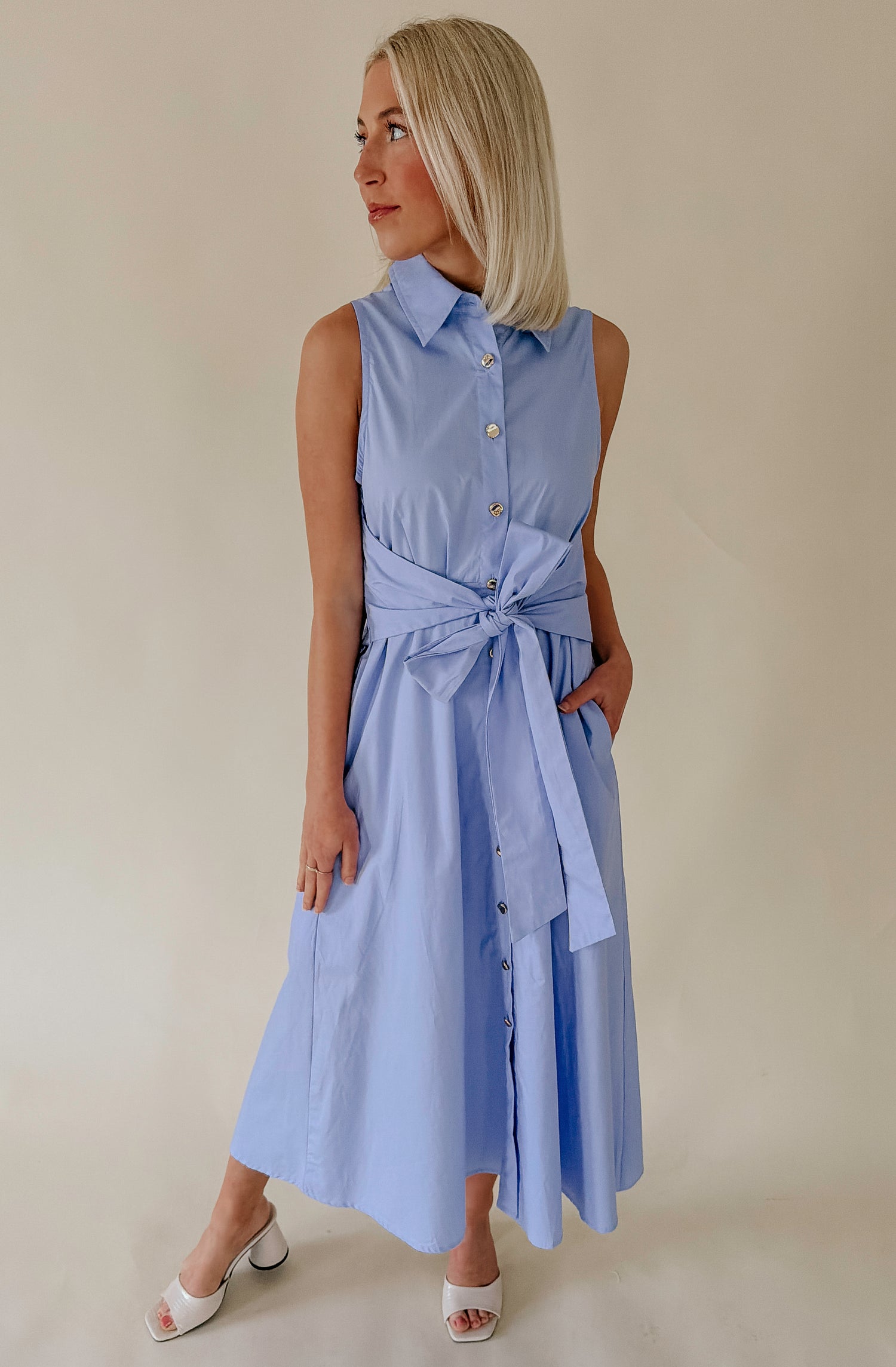 THE MIKAYLA BUTTONED MIDI DRESS
