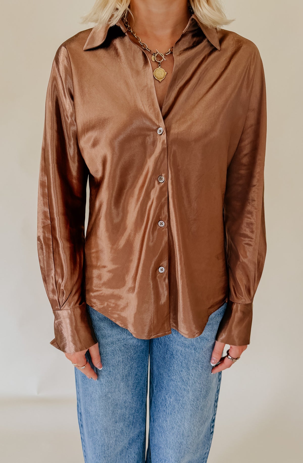 GOLD RUSH BUTTONED BLOUSE
