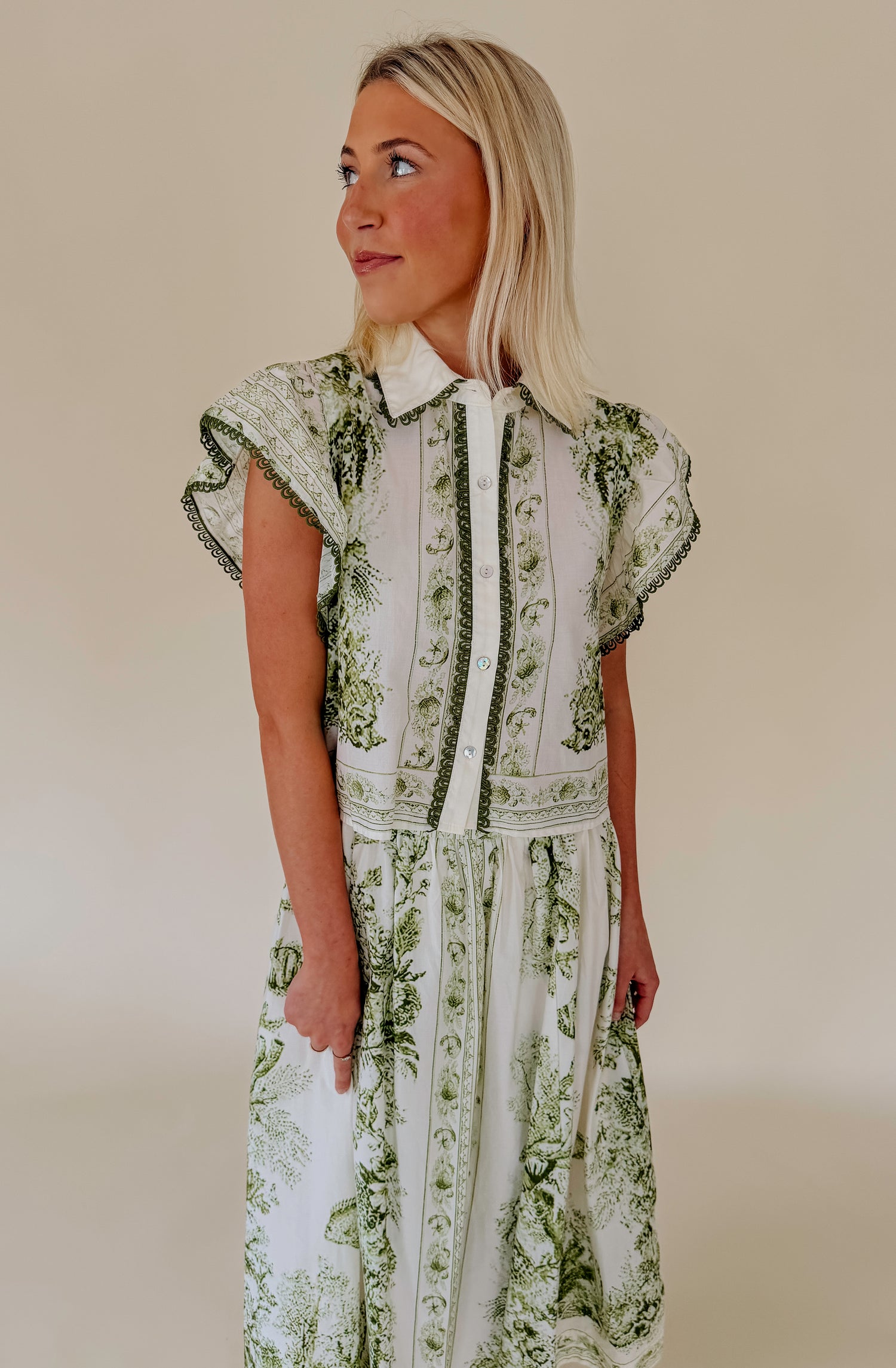 SANTORINI BUTTONED BLOUSE