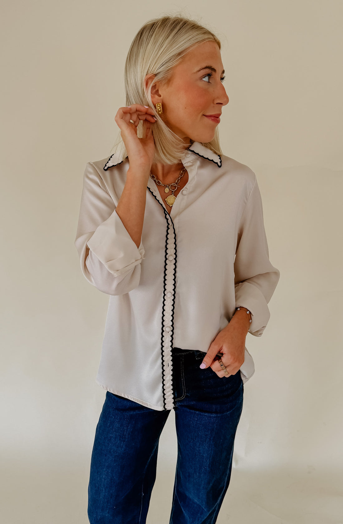 NIGHT CAP BUTTONED BLOUSE