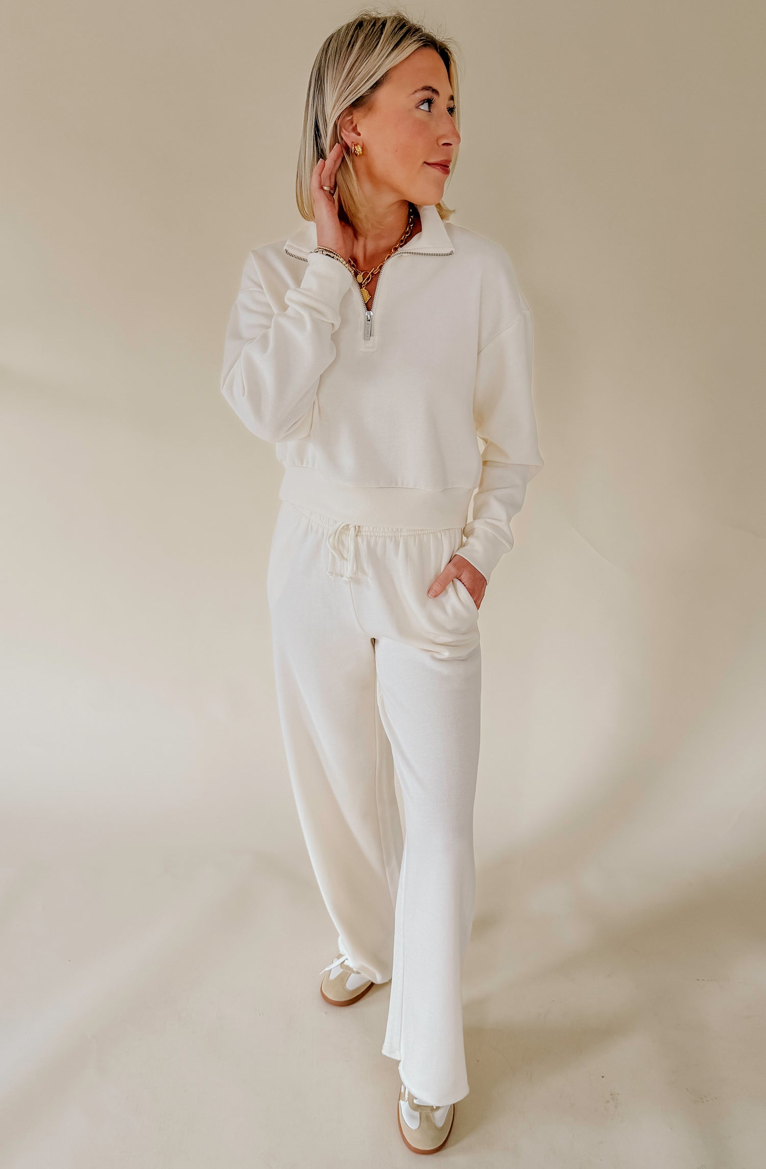 Z SUPPLY DOWNTOWN HALF ZIP SWEATSHIRT