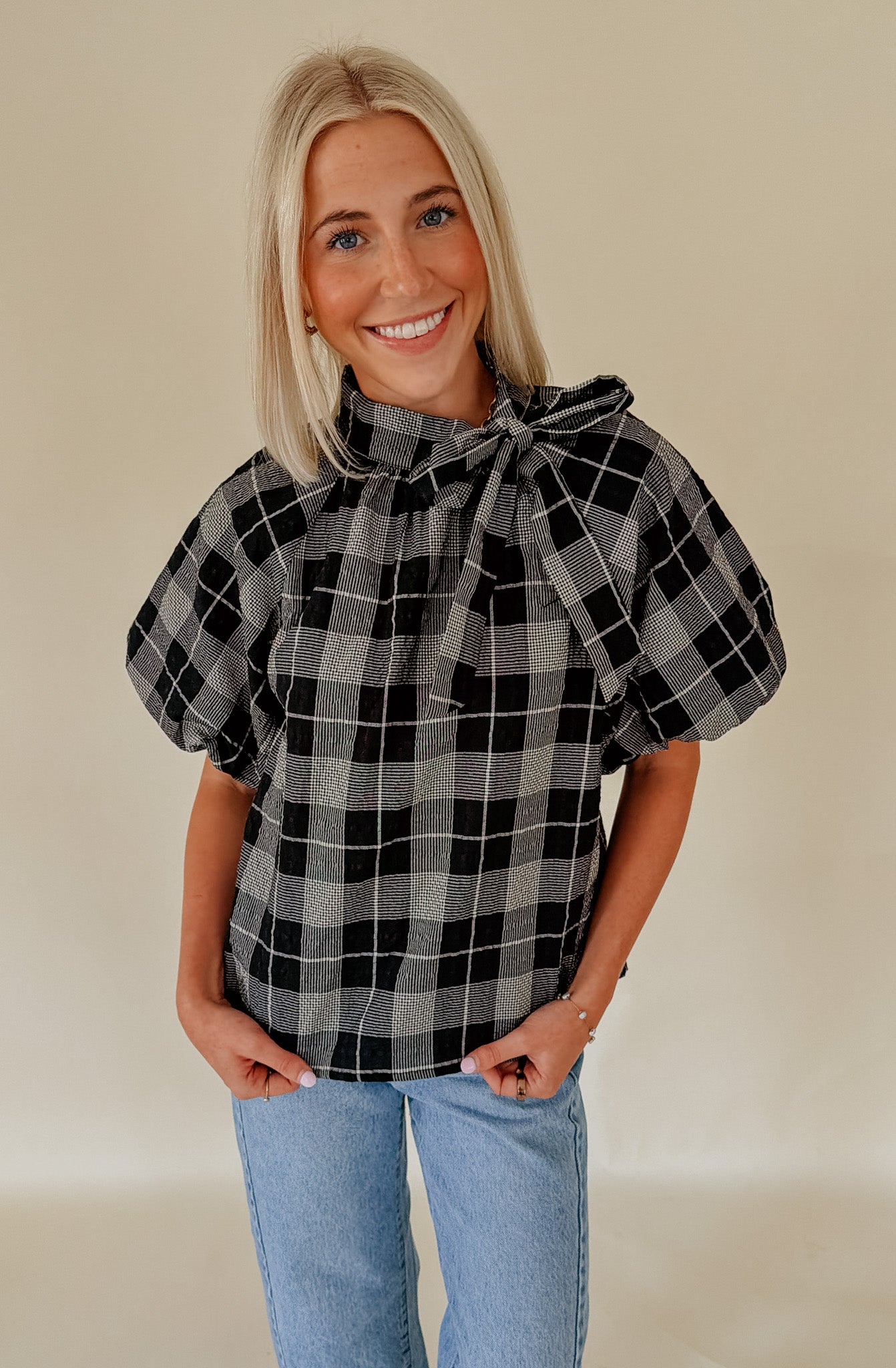 THE GRETA TIE BLOUSE