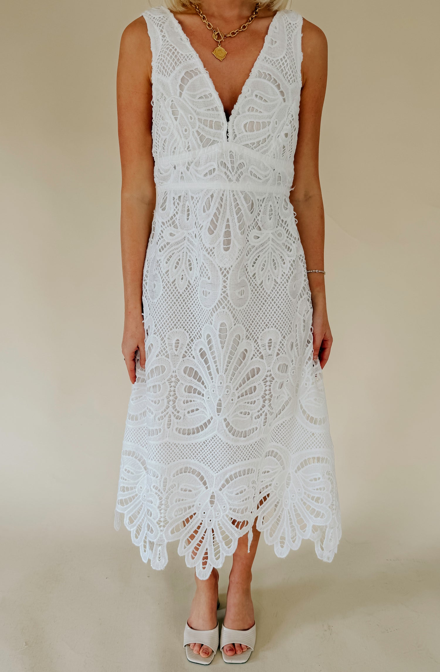THE MORGAN LACE MIDI DRESS