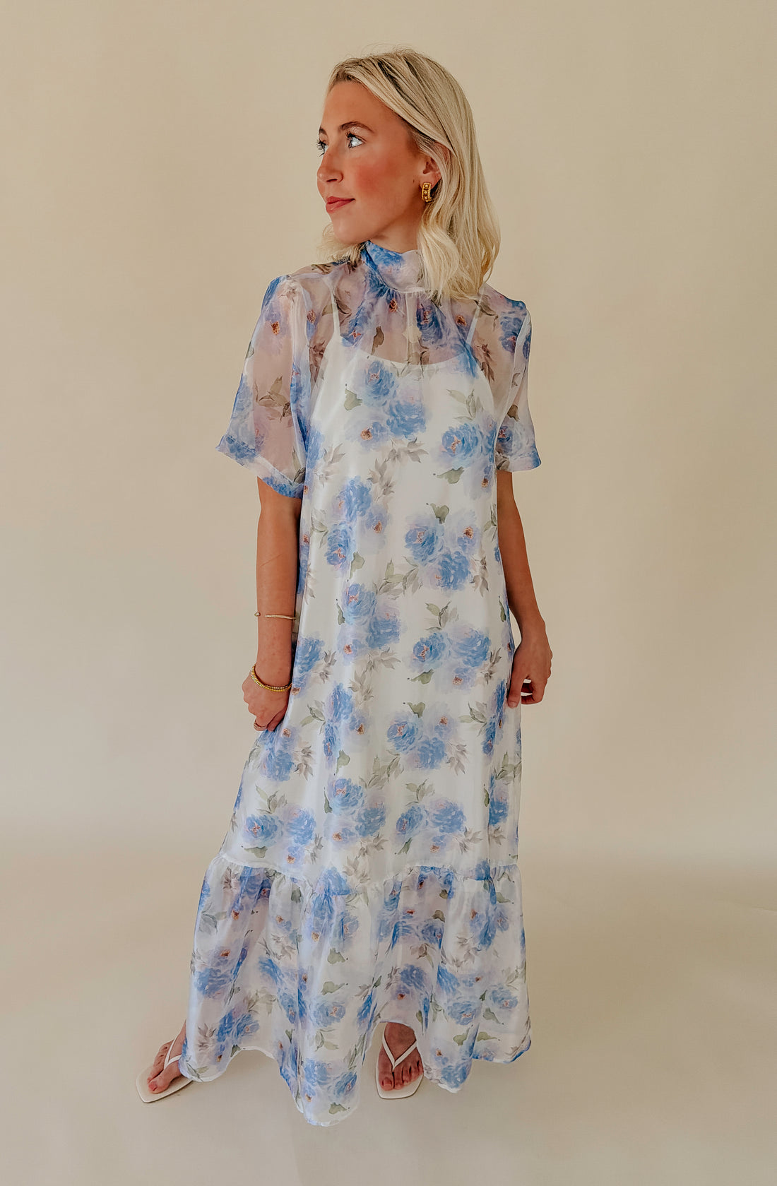 MAIN CHARACTER MOMENT SHEER MIDI DRESS