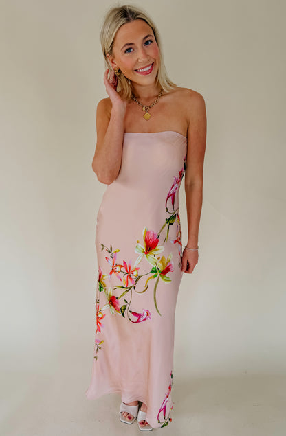 LAVENDER BROWN TALIA MAXI DRESS BLUSH/PINK COMBO / S
